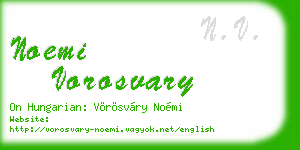 noemi vorosvary business card